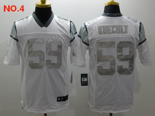 Men's Carolina Panthers #59 Luke Kuechly Jersey NO.4;